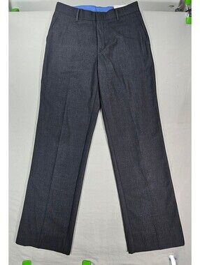 NWT IZOD Boys 18 Regular Charcoal Gray Wool Blend Dress Pants Slacks 1510